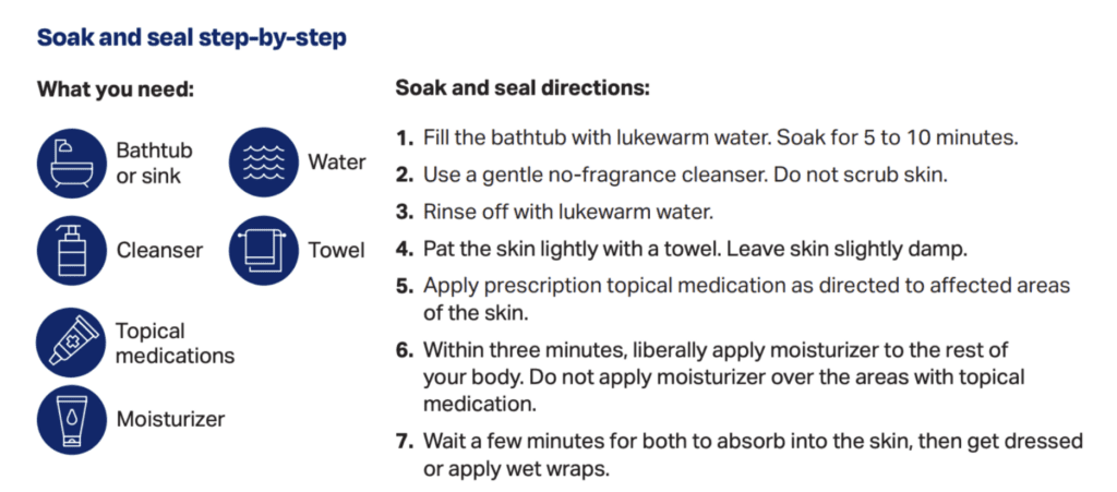 You can use this resource from the National Eczema Association for further information and detailed steps on how to conduct the process.